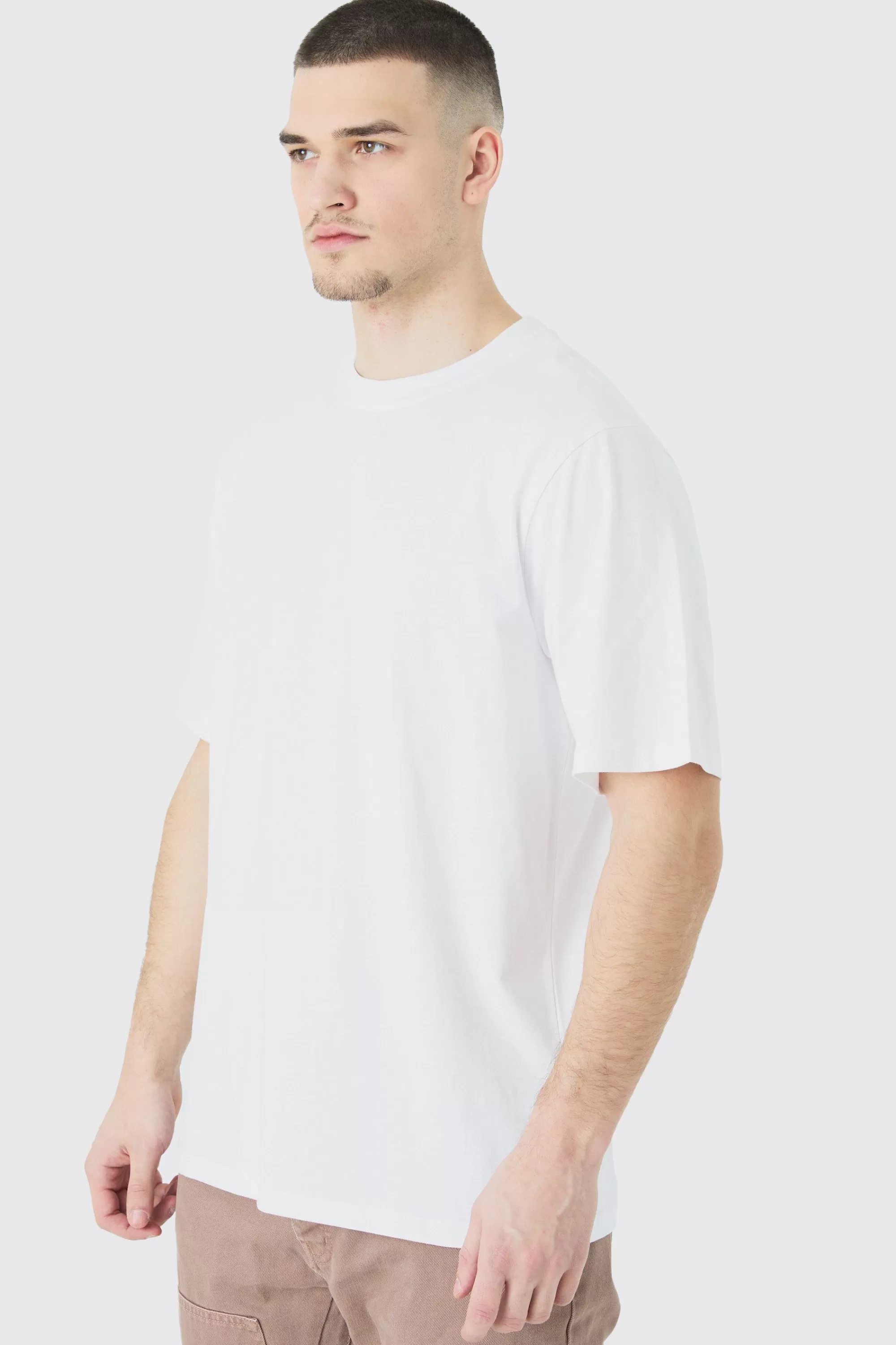 boohooMAN Tall Basic Crew Neck T-shirt | UK white Clearance