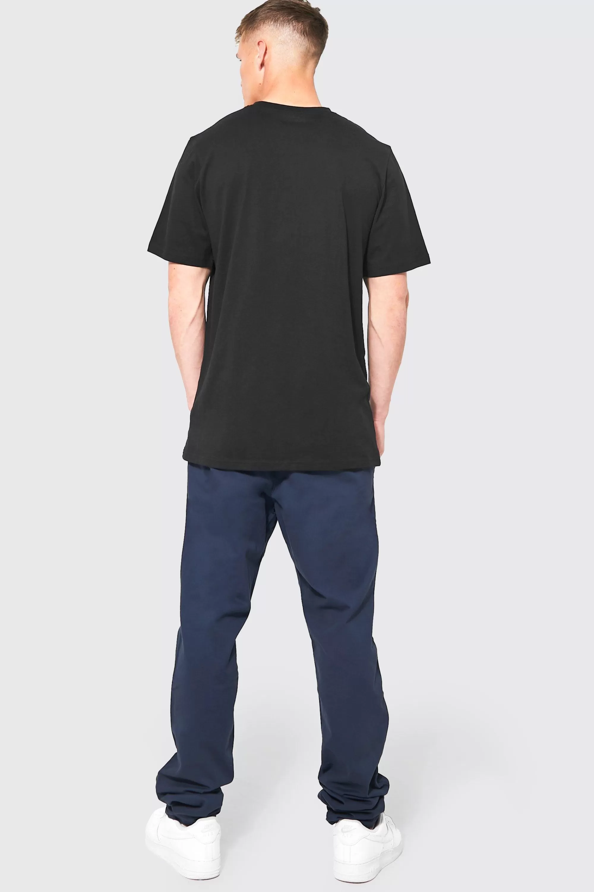 boohooMAN Tall Basic Longline Crew Neck T-shirt | UK black Hot