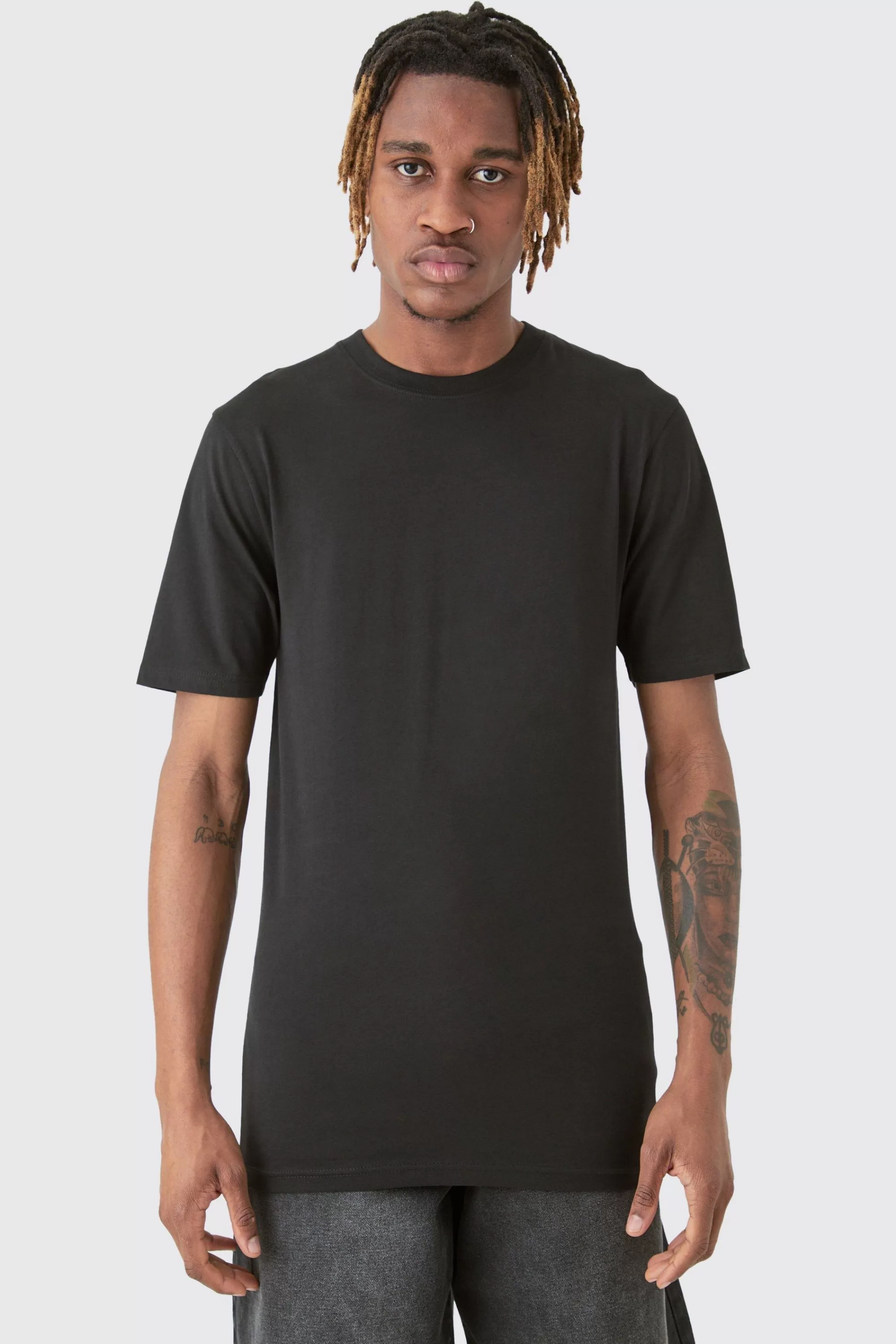 boohooMAN Tall Basic Muscle Fit T-shirt | UK black Outlet