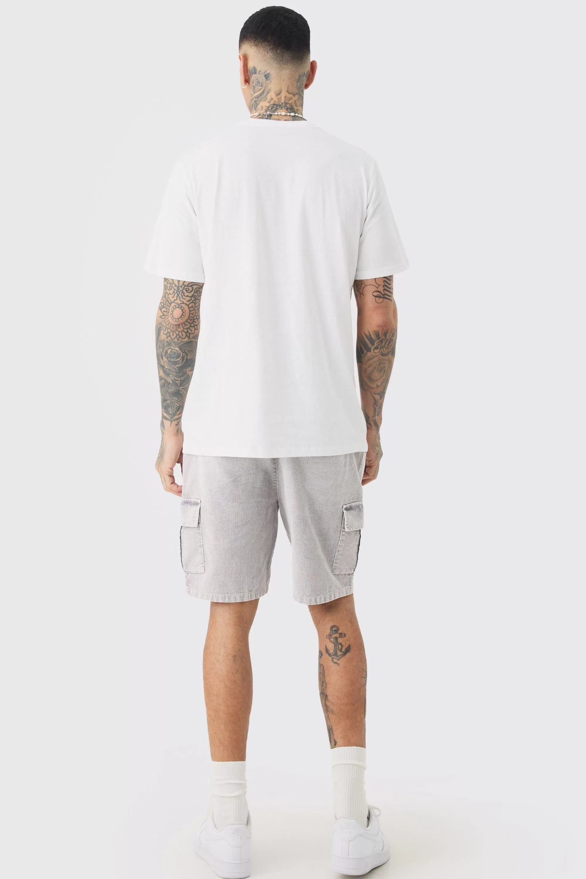 boohooMAN Tall Miami Moto Print T-shirt | UK white Online