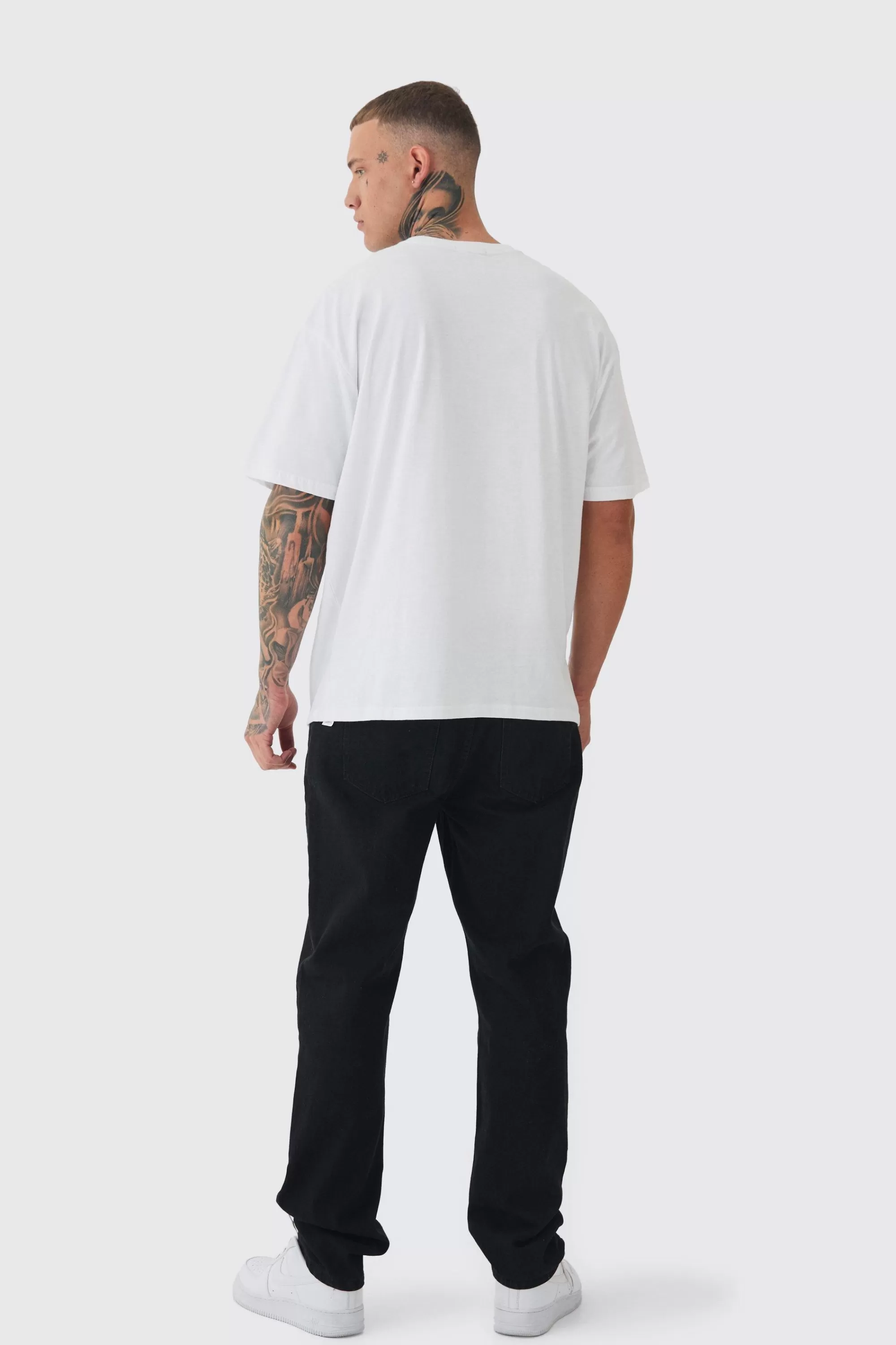 boohooMAN Tall Mono Man Balaclava T-shirt In | UK white Cheap