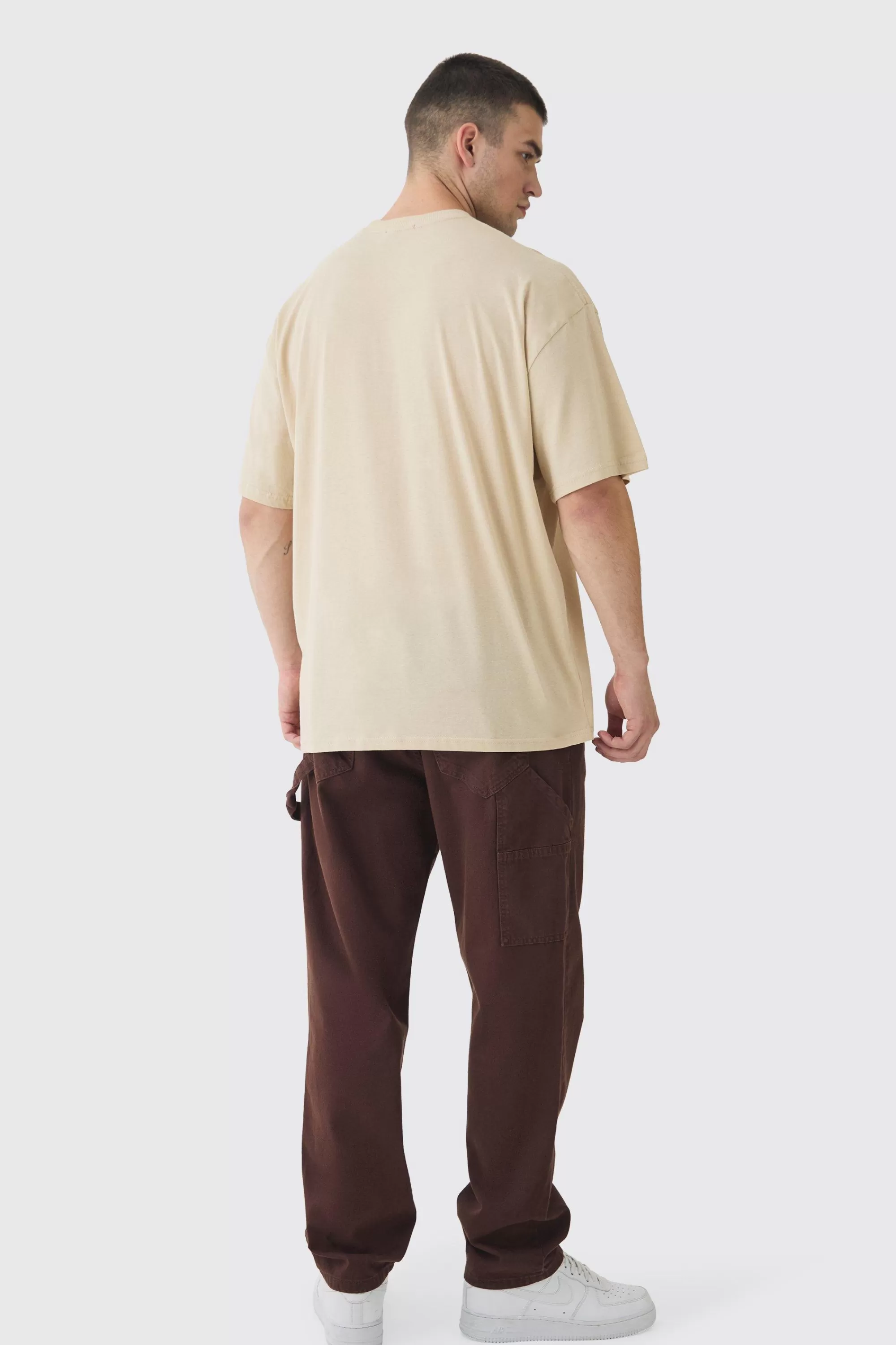 boohooMAN Tall OFCL Balaclava Graphic T-Shirt | UK sand Fashion
