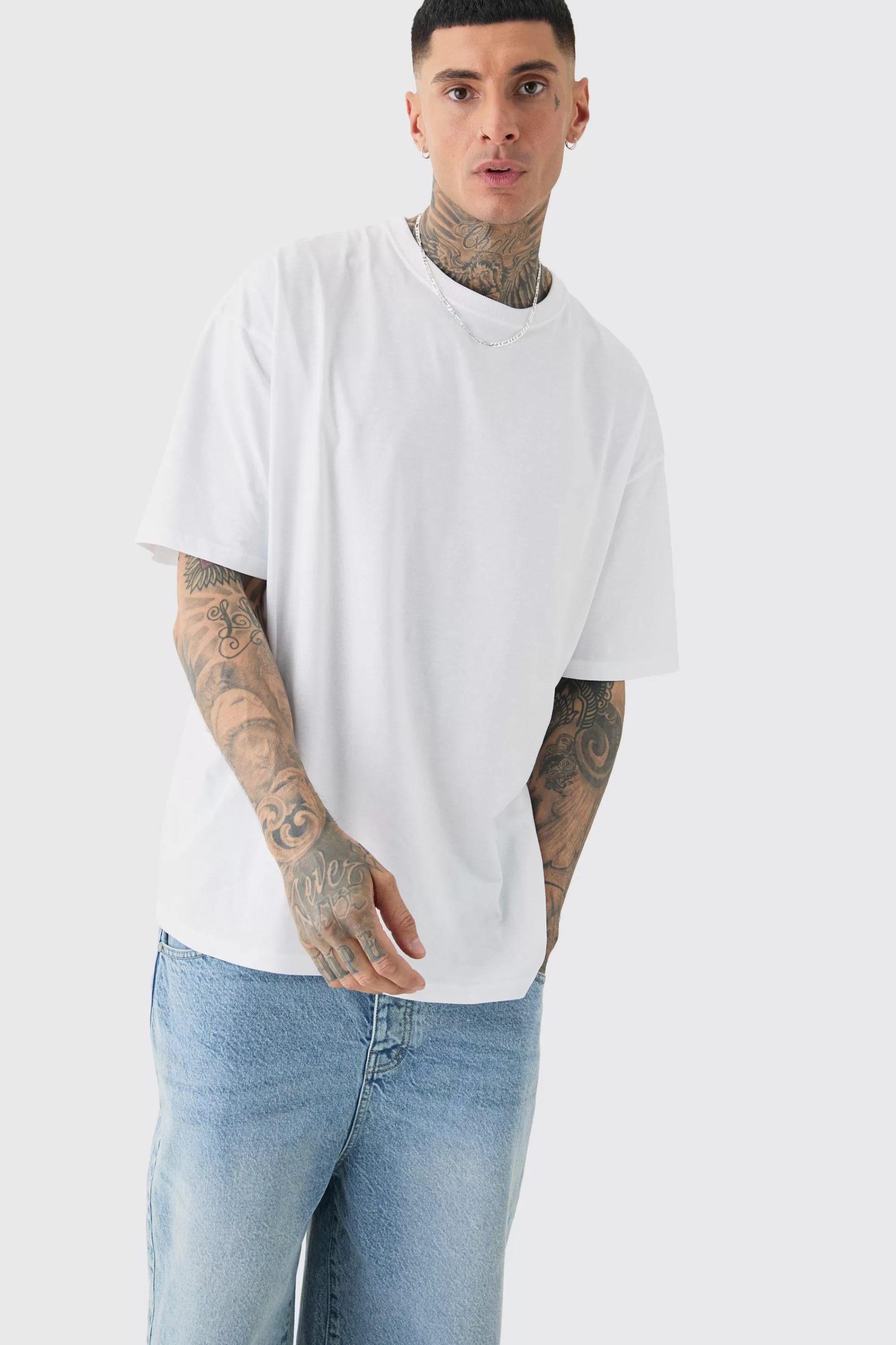 boohooMAN Tall Official Renaissance Back Print T-shirt In | UK white Outlet