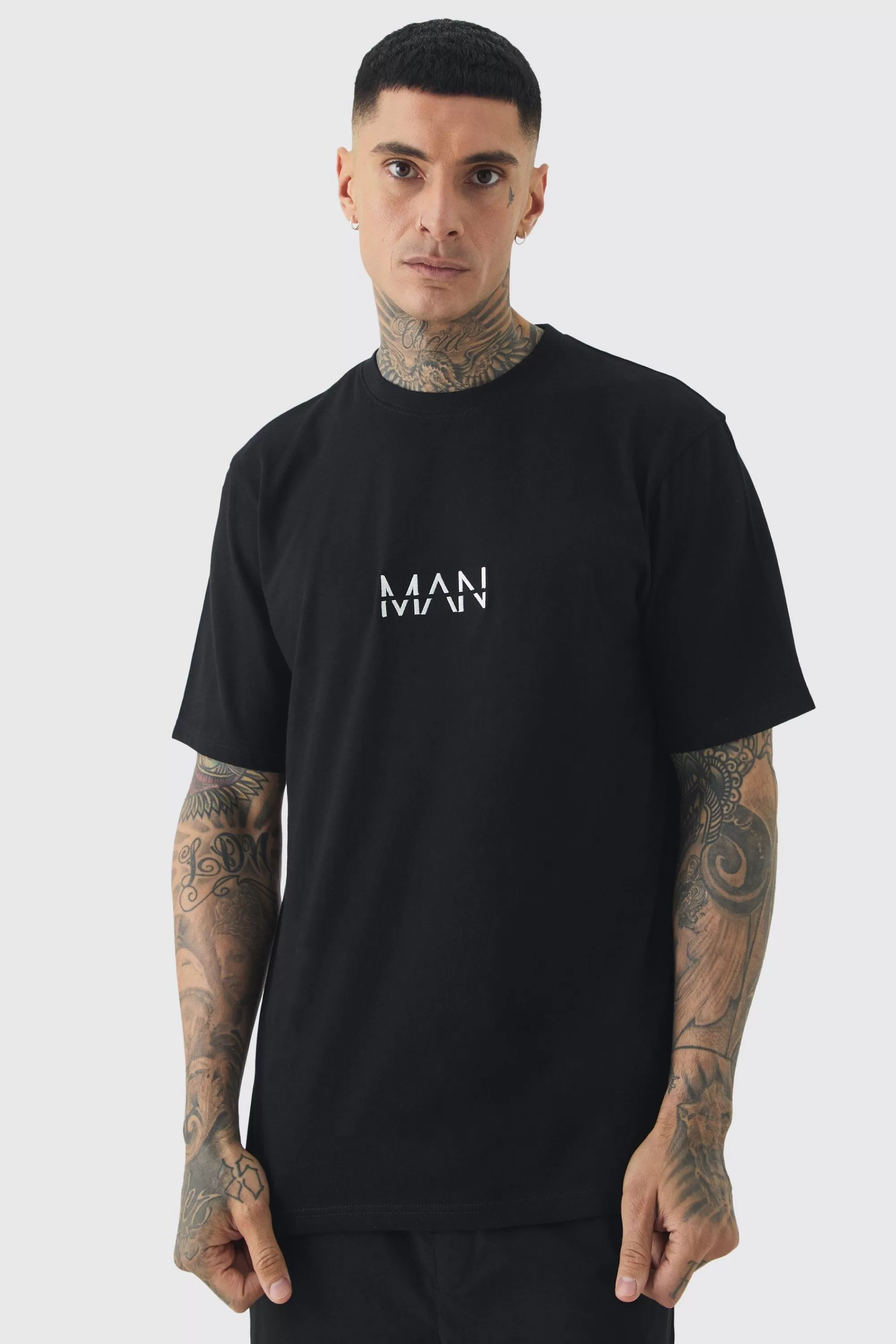 boohooMAN Tall Original Man Print T-shirt | UK black Discount