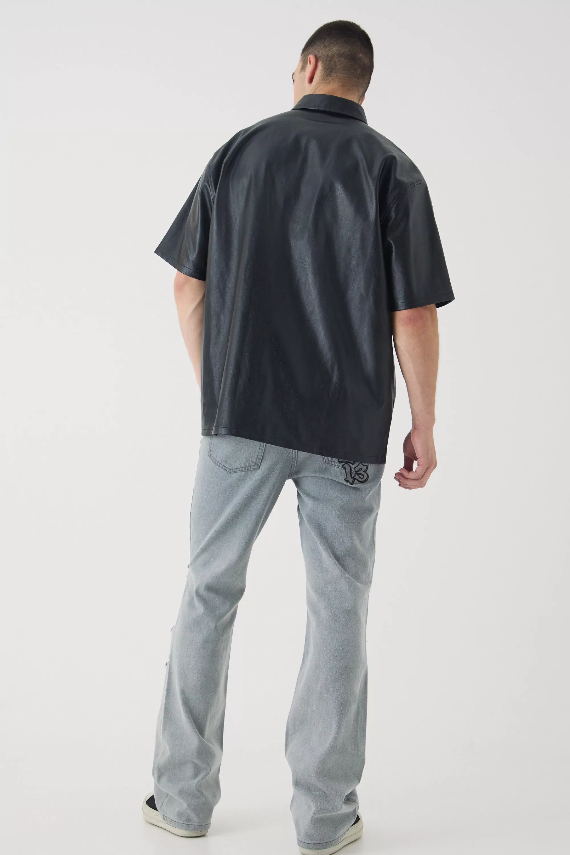 boohooMAN Tall Oversized Rugby Polo Shirt | UK black Best