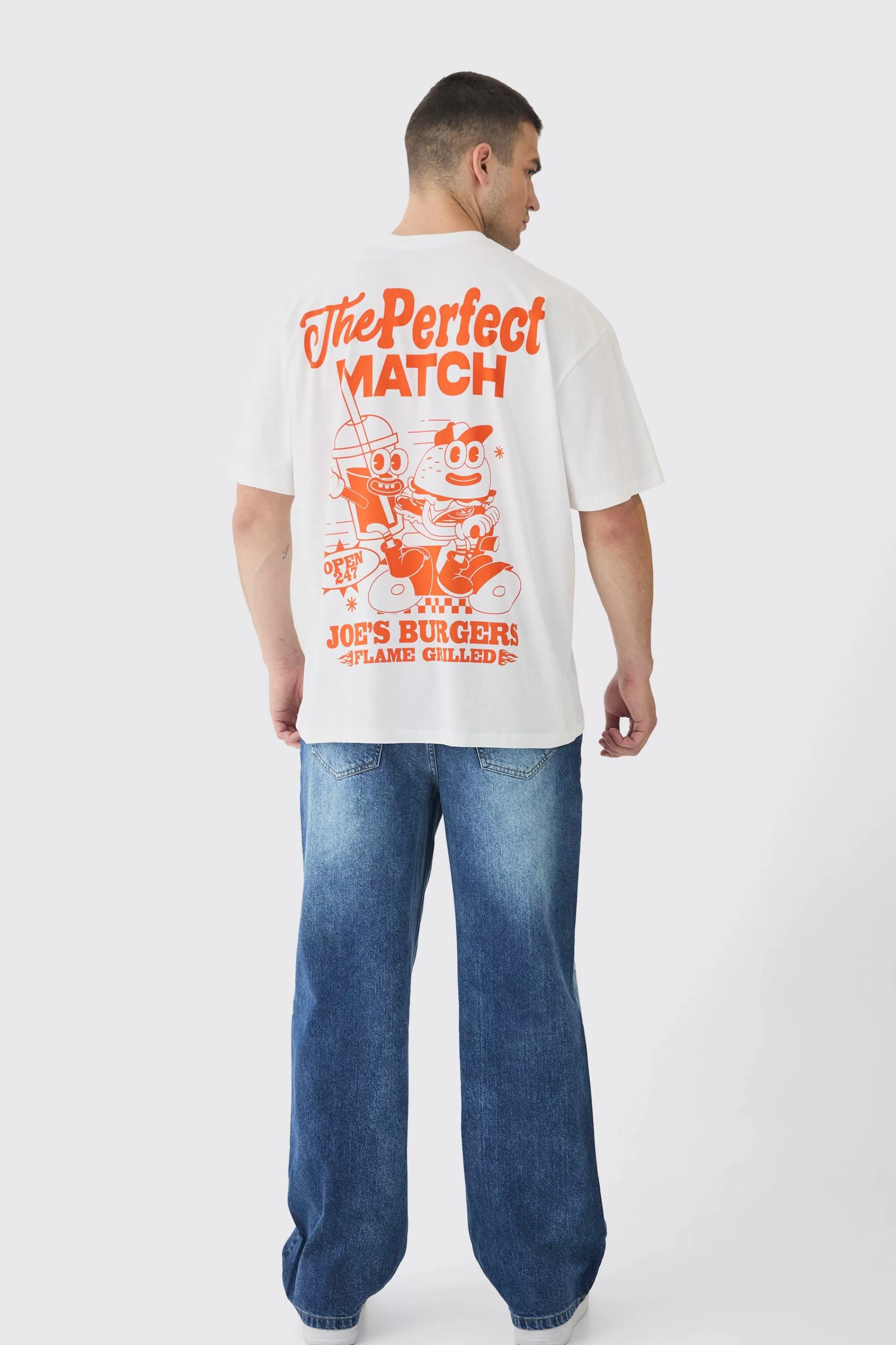 boohooMAN Tall Perfect Match Graphic T-Shirt | UK white Fashion