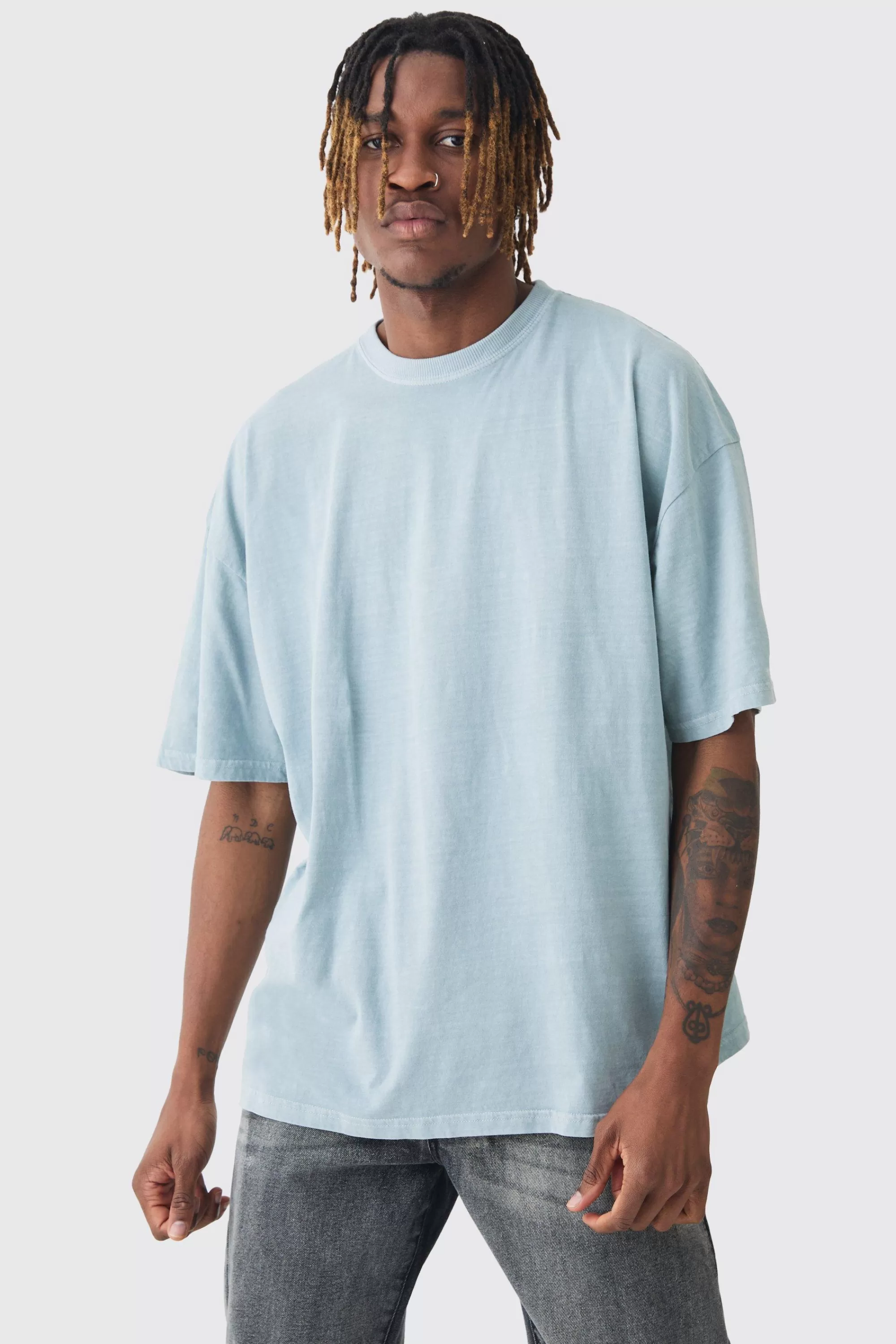 boohooMAN Tall San Diego Renaissance Back Print T-shirt In | UK blue Best Sale