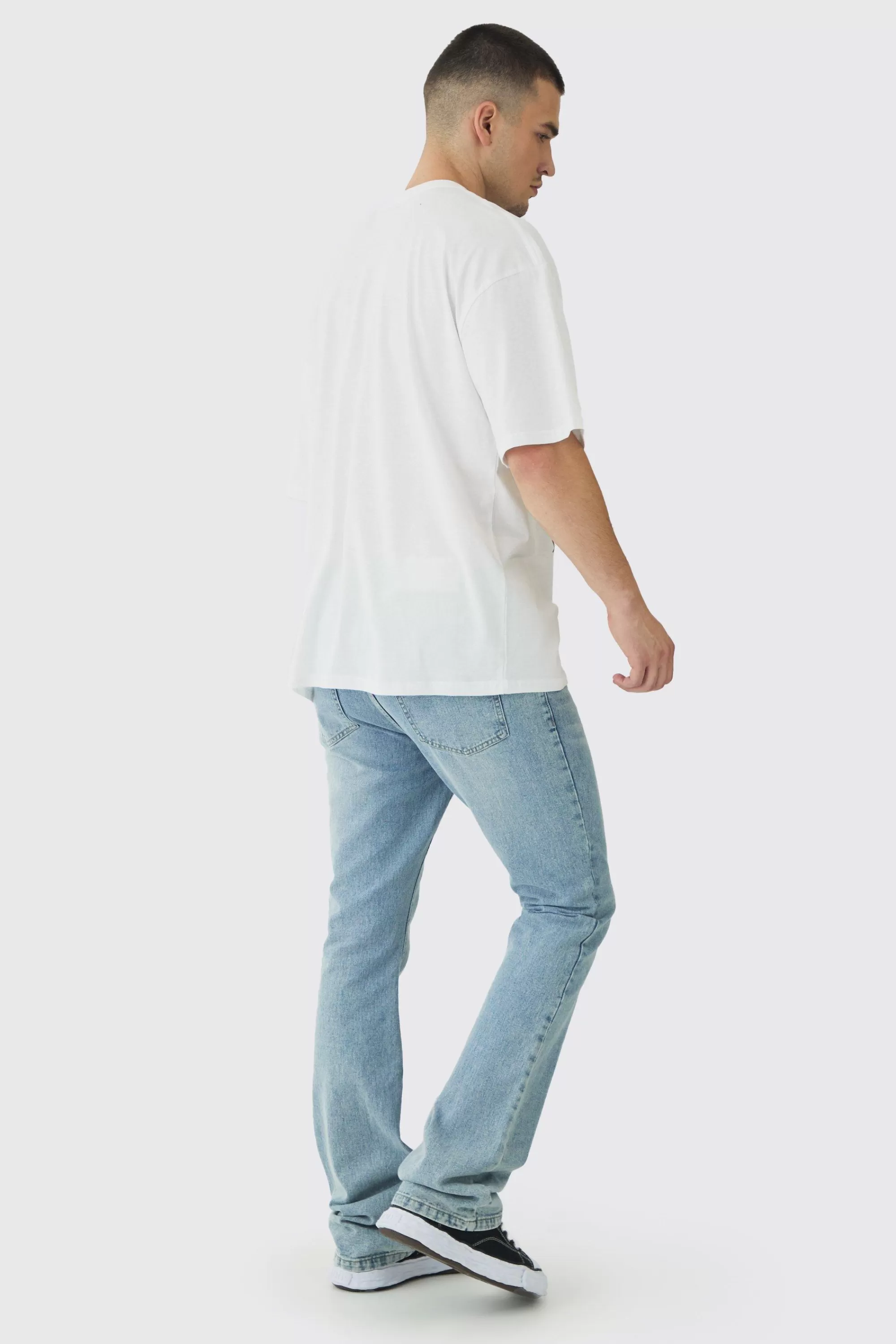 boohooMAN Tall Spiderweb Balaclava Graphic T-Shirt | UK white Store
