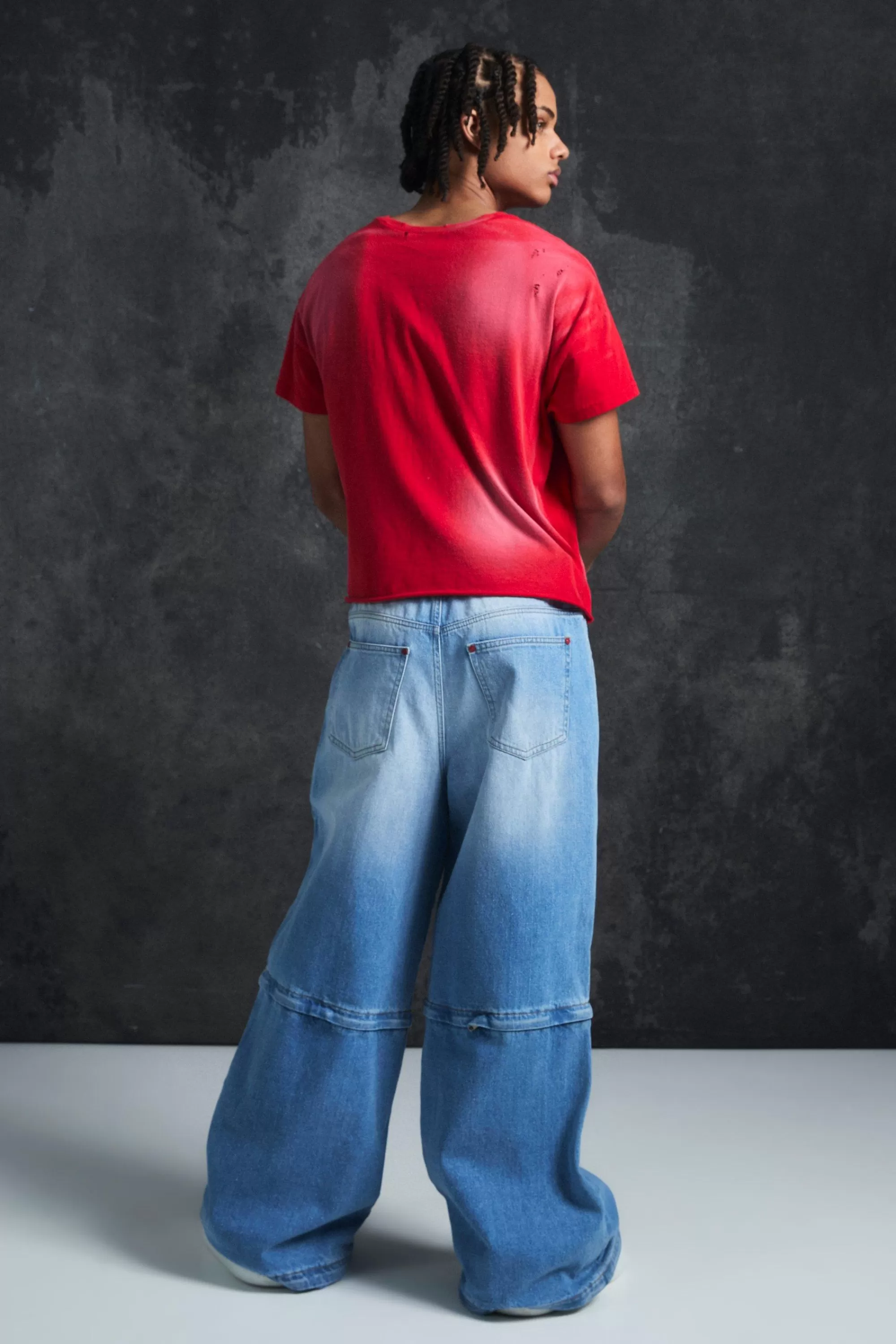 boohooMAN Trippie d Baby Fit Heavy Washed 1400 T-shirt | UK red Fashion