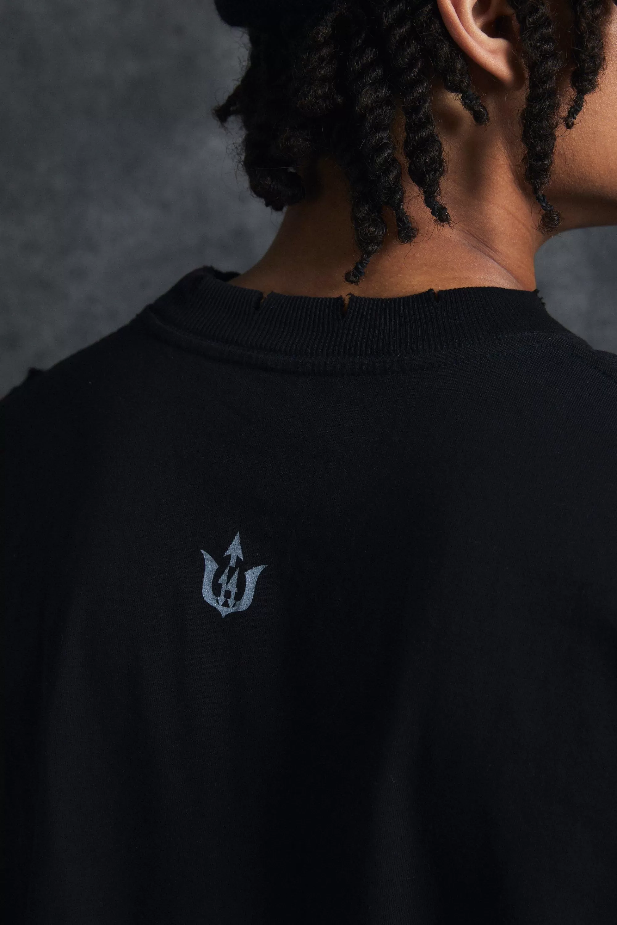boohooMAN Trippie Redd Oversized Extended Neck Heavy Weight Washed Sorry T-Shirt | UK black Cheap